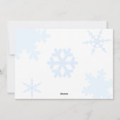 Snowflake Prettige feestdagen Fotoplatte kaart (Achterkant)