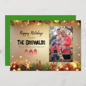 Snowflake Prettige feestdagen kerstkaart (Voorkant / Achterkant)