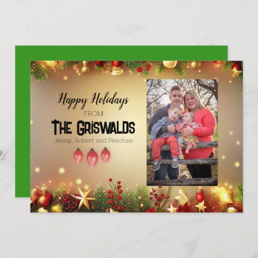 Snowflake Prettige feestdagen kerstkaart (Voorkant / Achterkant)