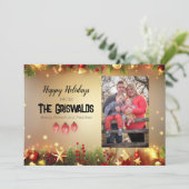 Snowflake Prettige feestdagen kerstkaart (Staand voorkant)