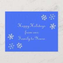 Snowflake Prettige feestdagen Post Card