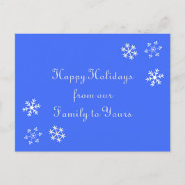 Snowflake Prettige feestdagen Post Card