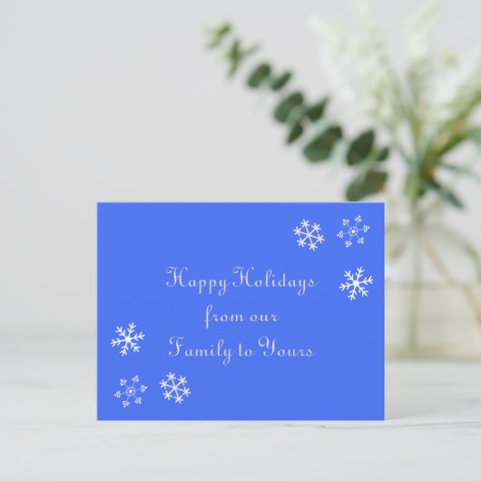 Snowflake Prettige feestdagen Post Card (Staand voorkant)