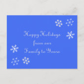 Snowflake Prettige feestdagen Post Card (Voorkant)