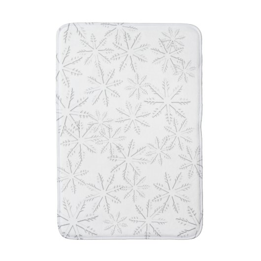 Snowflake Print Badmat (Voorkant Verticaal)