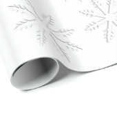 Snowflake Print Cadeaupapier (Rol Hoek)