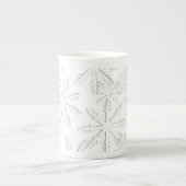 Snowflake Print Porselein Kop (Voorkant)