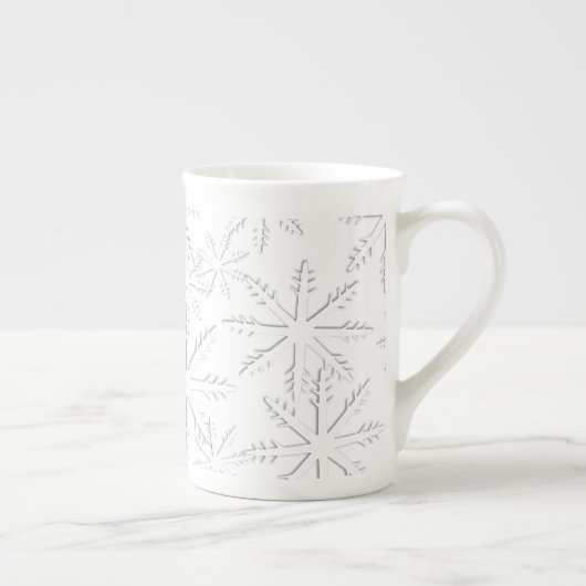Snowflake Print Porselein Kop (Rechts)