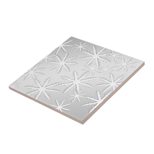 Snowflake Print Tegeltje (Zijkant)