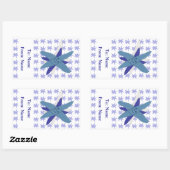 Snowflake Rechthoekige Sticker (Vel)