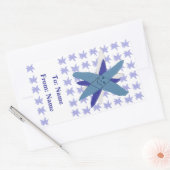 Snowflake Rechthoekige Sticker (Envelop)