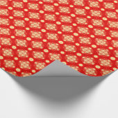 Snowflake Red Bandana inpakpapier (Hoek)