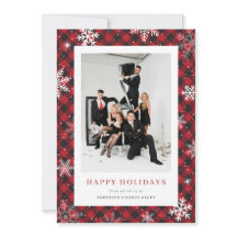 Snowflake Red Buffalo Plaid Fotobedrijf