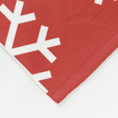 Snowflake Red Fleece Blanket Deken (Hoek)