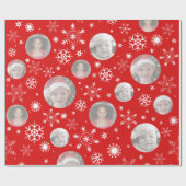 Snowflake red foto foto kerstfoto cadeaupapier (Vlak)