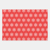 Snowflake Red, Green and Blue Kerstmis Inpakpapier Vel (Voorkant)