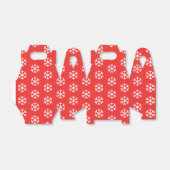 Snowflake Red Kerstmis-fort Bedankdoosjes (Uitgevouwen)