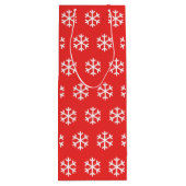 Snowflake Red Kerstwijn Gift Bag Wijn Cadeautas (Achterkant)