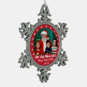 Snowflake Red Photo Ornament (Links)
