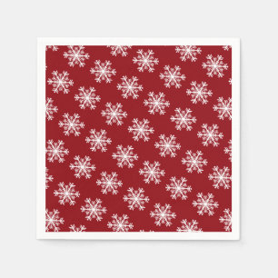 Snowflake Red & White Servetten
