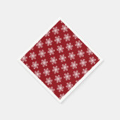 Snowflake Red & White Servetten (Hoek)