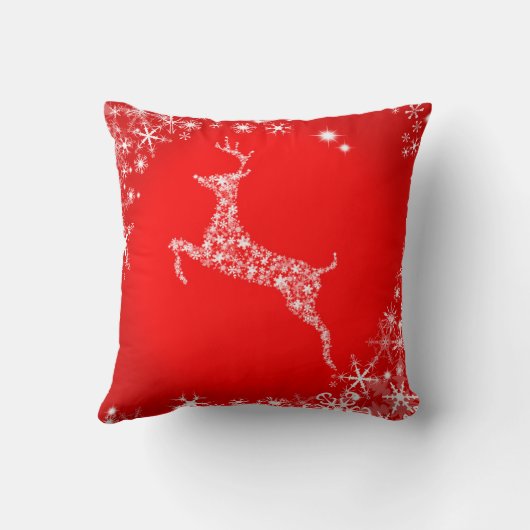 Snowflake Reindeer Kussen (Achterkant)