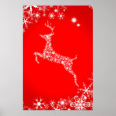 Snowflake Reindeer Poster (Voorkant)