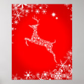 Snowflake Reindeer Poster (Voorkant)