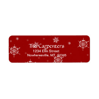 Snowflake retouradres-labels etiket