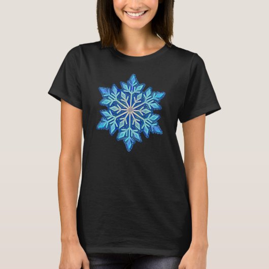 SNOWFLAKE-Retro  sneeuwvlok, wintersport T-shirt (Voorkant)