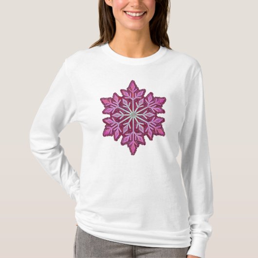 SNOWFLAKE-Retro  sneeuwvlok, wintersport T-shirt (Voorkant)