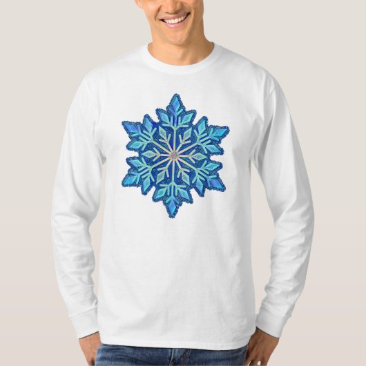 SNOWFLAKE-Retro  sneeuwvlok, wintersport T-shirt (Voorkant)
