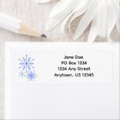 Snowflake Return Address Label with Four Lines (Insitu)