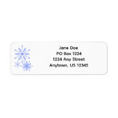 Snowflake Return Address Label with Four Lines (Voorkant)