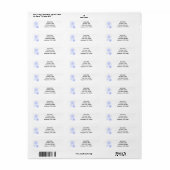 Snowflake Return Address Label with Four Lines (Full Sheet)
