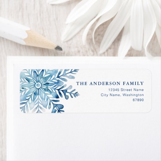 Snowflake Return Address Labels (Insitu)