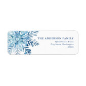 Snowflake Return Address Labels (Voorkant)