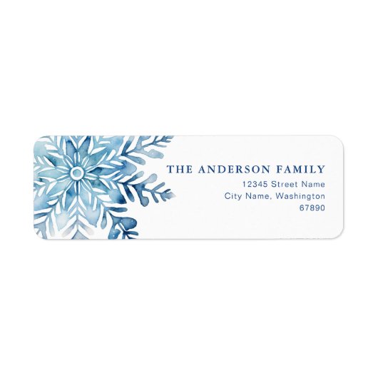 Snowflake Return Address Labels (Voorkant)
