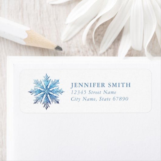 Snowflake Return Address Labels (Insitu)