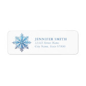 Snowflake Return Address Labels (Voorkant)