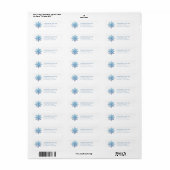 Snowflake Return Address Labels (Full Sheet)