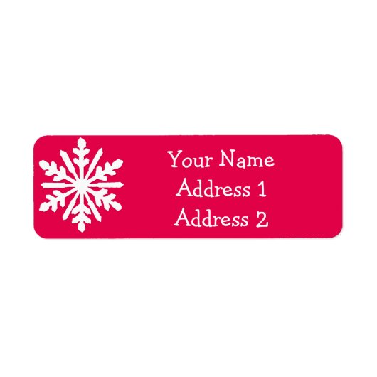 Snowflake Return Address Labels (Voorkant)