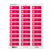 Snowflake Return Address Labels (Full Sheet)