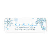Snowflake Return Address Labels (Malibu Silver) (Voorkant)