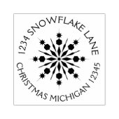 Snowflake Return-adres Rubberstempel (Afrduk)