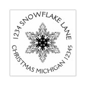 Snowflake Return-adres Rubberstempel (Afrduk)