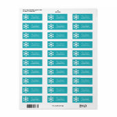 Snowflake Return-adreslabel Etiket (Full Sheet)