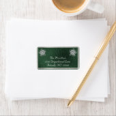 Snowflake & Ribbon Holiday Retouradres - Groen Etiket (Insitu)