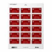 Snowflake & Ribbon Holiday Retouradres - Rood Etiket (Full Sheet)