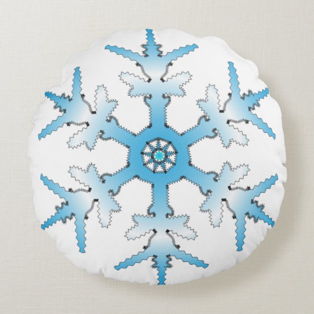 SNOWFLAKE ROND KUSSEN (Voorkant)